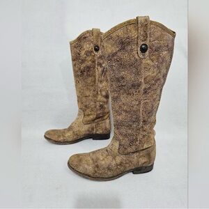 Brown Leather Knee-High Boots